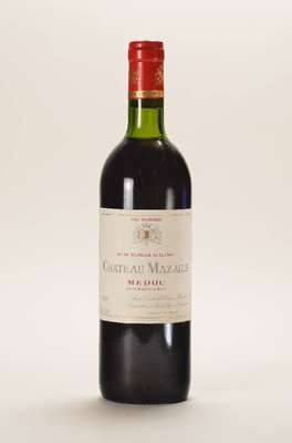 3 Flaschen 1982 Chateau Mazails, Medoc, Cru Bourgeois, je ca. 75 cl, 11,8 % Vol, Füllstände: je ca. top shoulder, unverkostet, sehr guter ...
