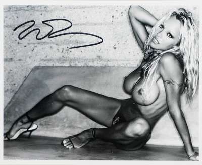 Sante DÂ´Orazio, geb. 1956 Brooklyn, Pamela Anderson, C-Print, sign., 25x21 cm, unter Glasgerahmt