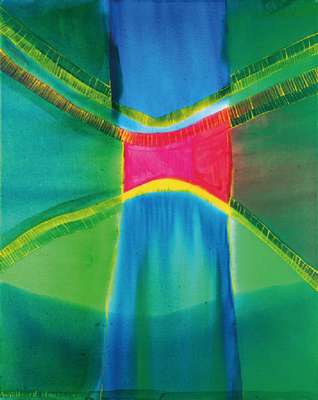 Willibrord Haas, geb. 1936, abstrakte Darstellung, Acryl/Lwd, sign., 100x80 cm, Rahmen