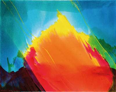 Willibrord Haas, geb. 1936, abstrakte Darstellung, Acryl/Lwd, sign., 100x80 cm