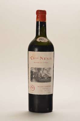 1 Flasche 1924 Chateau Nenin, Maurice Despujol, ca. 73 cl, unverkostet, Füllstand: ca. mid shoulder, Etikett l. beschmutzt, Kapsel beschmutzt, aber ...