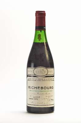 1 Flasche 1973 Domaine de la Romanee-Conti Richebourg, Cote D'Or, Leroy, ca. 75 cl, unverkostet, Abstand zwischen Kapsel und Wein:ca. 3,2 cm, ...