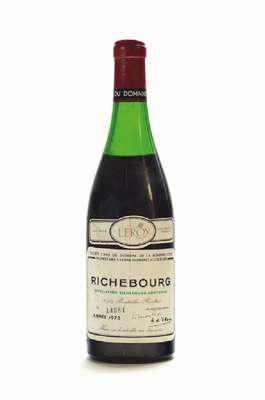 1 Flasche 1973 Domaine de La Romanee-Conti Richebourg, Cote D'Or, Leroy, ca. 75 cl, unverkostet, Abstand zwischen Kapsel und Wein:ca. 4,9 cm, ...