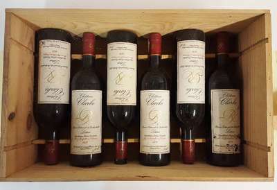 6 Flaschen 1979 Chateau Clarke, Baron Edmondde Rothschild, Listrac-Medoc, je ca. 75 cl, Füllstände: je ca. top shoulder und besser, Etiketten l. ...