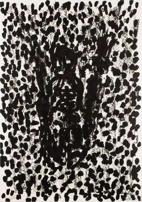 Georg Baselitz, geb. 1938, Lithografie auf Büttenpapier, handsign., num. 35/35, dat. 90, ca. 100x70 cm, unter Glas gerahmt