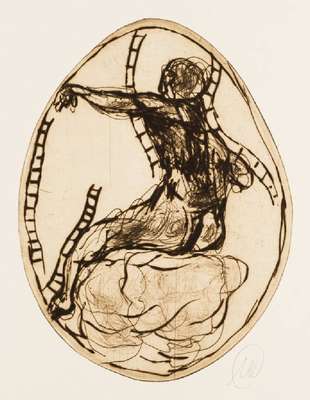 Markus Lüpertz, geb. 1941, Radierung auf handgeschöpftem Nepal-Büttenpapier, handsign., Auflage von 10 Exemplaren, Hrsg. Achenbach + Costa ...