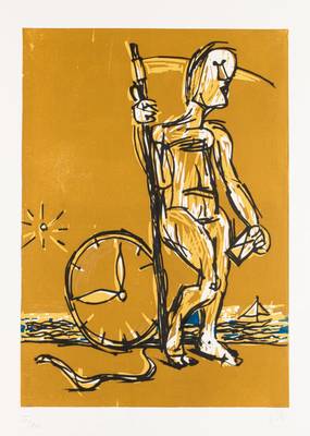 Markus Lüpertz, geb. 1941, Radierung/ Holzschnitt auf Velin, handsign., num., dat. 2008, mit Wasserzeichen CG - Canson Gravure 270g Papier, aus der ...