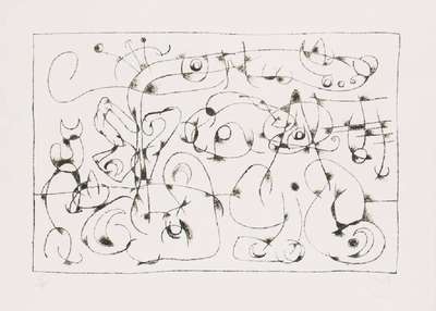 Joan MirÃ³, 1893-1983, Ubu Roi IV, Lithografie auf Arches-Velin mit Wasserzeichen, WVZ: Mourlot 407, Cramer Livres108, mit Bleistift handsigniert ...