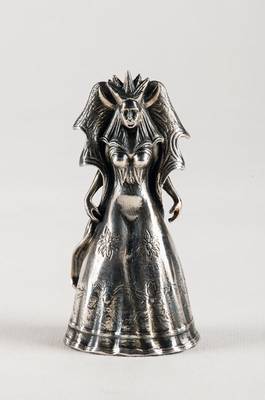 Ernst Fuchs, Königin der Nacht, versilberter Metallguss, sign., num. 44, ca. 10x6x4 cm