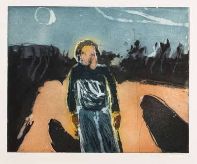 Klaus Fußmann, geb. 1938 Velbert, Farbaquatintaradierung auf Velin, handsign., e.a., Auflage 50 + 12 Künstlerexemplare, dat.1989, WVZ: Fußmann ...