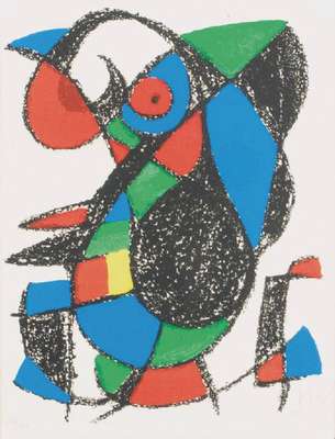 Joan MirÃ³, 1893-1983, XIII aus Lithografie II, 1975, Farblithografie auf Velin, handsign., num. 137/150, WVZ: Cramer, Joan MirÃ³ Lithographs V ...