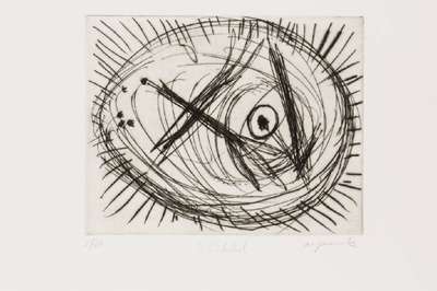 A.R. Penck & F. Breitenbruch, Radierung, sign., num. 5/20, Platte