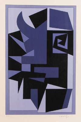 Victor Vasarely, 1906-1997, Kwartz, Farbserigraphie, handsign., num.120/200, ca. 62x40 cm, Edition Herrenhof 1989