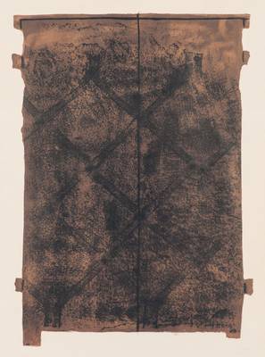 Antoni Tapies, 1923-2012, Farblithografie, handsign., num. 20/75, li untere Ecke Druckstempel der Erker Presse St. Gallen, Blattgr. 75x57 cm, unter ...