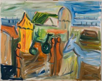 Hartmut Ritzerfeld, geb. 1950, Acryl/Lwd, sign., ca. 80x100 cm