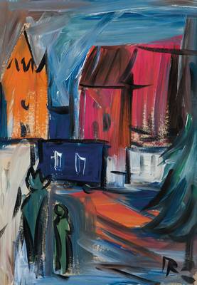 Hartmut Ritzerfeld, geb. 1950, Stadtansicht, Acryl/Lwd, sign., ca. 70x50 cm, Rahmen