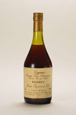 1 Flasche Pierre Seguinot et Fils Reserve Cognac, Premier Cru du Cognac, 40 % Vol., ca. 70 cl, Abstand zwischen Kapsel und Cognac: ca. 3,5 cm, ...