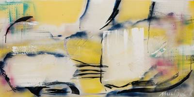 Rainer Magold, geb. in Karlsruhe, Acryl/Lwd, sign., ca. 60x120 cm