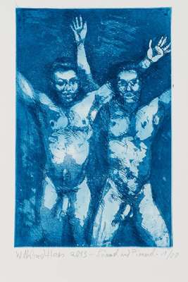 Willibrord Haas, geb. 1936 Schramberg, Lümmel und Pimmel, 2013, Radierung auf Bütten,sign., num. 1/20, Platte 33,5x22 cm