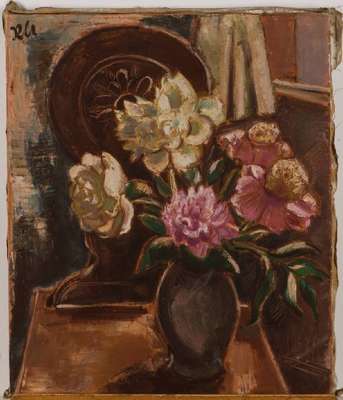 Rolf Müller-Landau, 1903-1956, Stillleben, Blumen in Vase, Öl/Lwd, um 1934-36, links obenmonogram., 60x50 cm