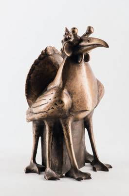 Gernot Rumpf, geb. 1941 Kaiserslautern, Seeschneckendritschen-Männchen, Bronzeskulptur, Unikat, gegossen im antiken Wachsausschmelzverfahren ...