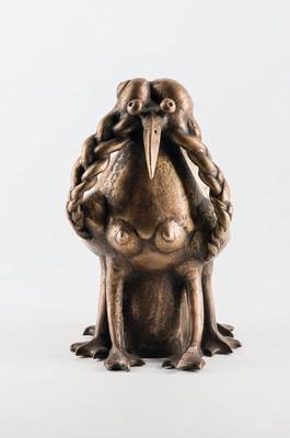 Gernot Rumpf, geb. 1941 Kaiserslautern, Weinbergschneckendritschen-Weibchen Bronzeskulptur, Unikat, gegossen im antiken Wachsausschmelzverfahren ...