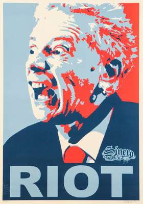 SINERO, geb. 1973, RIOT, 2010, Offset-print, sign., num. 104/150, Druckstempel Pasota, Blattgr. 52x49 cm