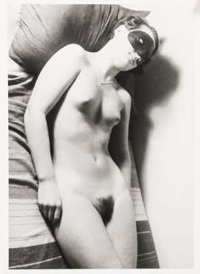 Franz Roh, 1890-1965, Nude with Mask, 1930, Silbergelatine-Abzug auf mattem Fotopapier, aus der Edition Griffelkunst, aus dem Nachlass Franz Roh, ...