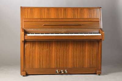 Pianino, Barratt & Robinson, London, 60er Jahre, Nussbaumgehäuse, , ca. 118x139x61 cm