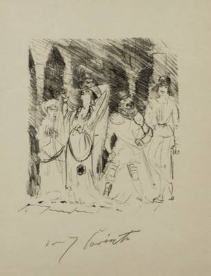 Lovis Corinth, 1858-1925, Lithographie, handsign., ca. 36x29 cm, unter Glas gerahmt