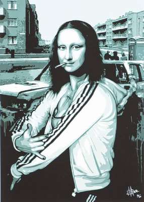 Rourke Van Dal, geb. 1969, Snide Cha Vinci, Farbsiebdruck, 2006, sign., num. 20/35, Blattgr. 76x56 cm, Provenienz: Sammlung Neumann-Hug