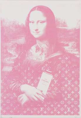 Death NYC, geb. 1979, Mona Lisa, Pigmentdruck, verso sign., num. 41/100, dat. 2015, Blattgr. 45x32 cm, mit Zertifikat, Provenienz: private Sammlung ...