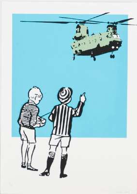 ZANDA, Remote Control, 3-Farb-Siebdruck, sign., num. /25, Blattgr. 56x31 cm, Druckstempel