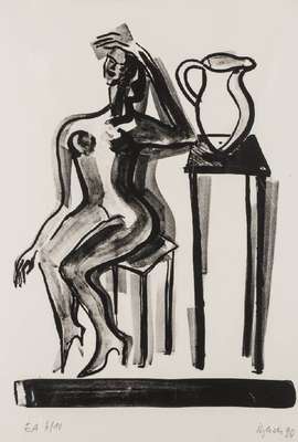 Elvira Bach, geb. 1951, Lithografie, sign., dat. 90, num. EA 6/10, Blattgr. 80x60 cm