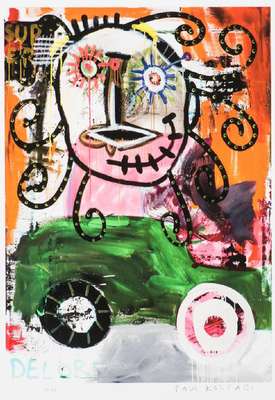 Paul Kostabi, geb. 1962, Giclee auf Baumwollpapier, num. 72/75, handsign., Prägestempel Galerie Edition F, ca. 50x35 cm