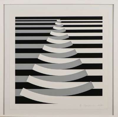Marcello Morandini, geb. 1940, Serigraphie, handsign., num. 20/200, Blattgr. 35x35 cm unter Glas gerahmt