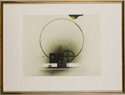 Friedrich Meckseper, geb. 1936 Bremen, Farbradierung, sign., num. 32/100, dat. (19) 83, Platte 39,5x50 cm, unter Glas gerahmt