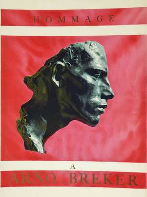 Hommage a Arno Breker, Mappenwerk mit 11 orig. Lithographien auf festem Bütten, u.a. J. Cocteau, Ernst Fuchs, Dali, A. Mailloletc., drei ...