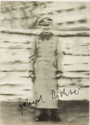 Gerhard Richter, geb. 1932, Onkel Rudi, Kunstpostkarte, handsign., ca. 10,5x15 cm