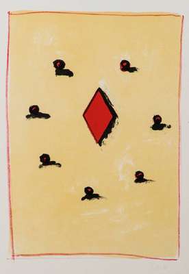Thomas Schütte, geb. 1954, Raute, Farblithografie auf Velin, handsign., Blattgr.60x42 cm, Ränder leicht verschmutzt