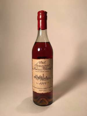 1 Flasche 1978 Vieil Armagnac du Domaine Brichot, ca. 70 cl, 40 % Vol., Abstand zwischen Kapsel und Armagnac: ca. 3,9 cm, unverkostet, Etikett min. ...