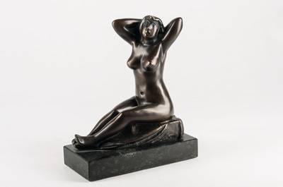 Arno Breker, 1990-1991, Odaliske, Bronzeskulptur, sign., num. 35/50, H. ca. 19cm
