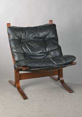 "Siesta Lounge Chair", Ingmar Relling (1920-2002), Entwurf 60er Jahre, Ausführung später, Westnofa, Norwegen, Gebeiztes Buchenholz aus ...