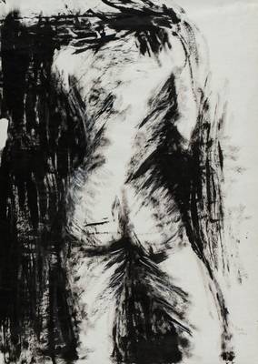 Irmgard Böhmer-Saal, geb. 1950 Speyer, weiblicher Akt, Acryl/Papier, sign., Blattgr. 85x60cm, unter Glas gerahmt