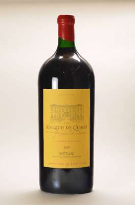 1 Imperial Flasche 2009 Marquis de Chasse Grand Reserve, Medoc, ca. 6 L, 13% Vol., Füllstand: into neck, unverkostet, sehr guter Erhaltungszustand, ...