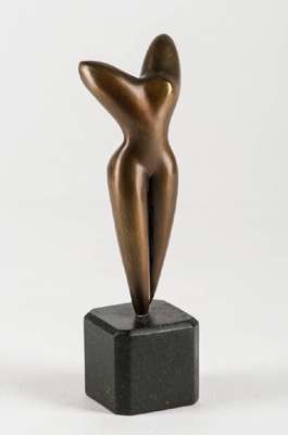 Marco Piono, geb. 1959 Berlin, La Danse, Bronzeskulptur auf Steinsockel, aus der Serie "Les beaux arts", sign., num. 1644/5000, H. 16,5 cm