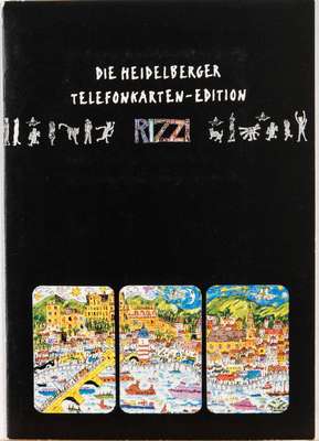 James Rizzi, 1950-2011, Telefonkarten, Edition Heidelberg, handsign., num. 106/500, je Telefonkarte ca. 8,5x5,5 cm