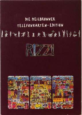 James Rizzi, 1950-2011, Telefonkarten, Edition Heilbronn, handsign., num. 248/300, jeTelefonkarte ca. 8,5x5,5 cm