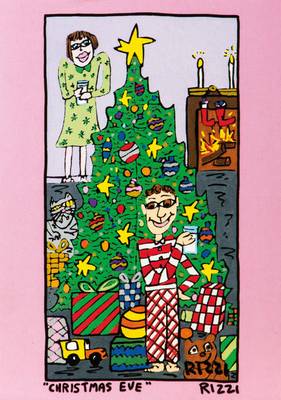 James Rizzi, 1950-2011, 5 Postkarten mit Weihnachtsmotiven, je handsign., je ca. 16x11,5 cm