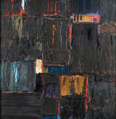 Karl Rödel, 1907-1982, Öl/Hartfaser, verso sign., dat. (19)66, ca. 60x60 cm, Rahmen